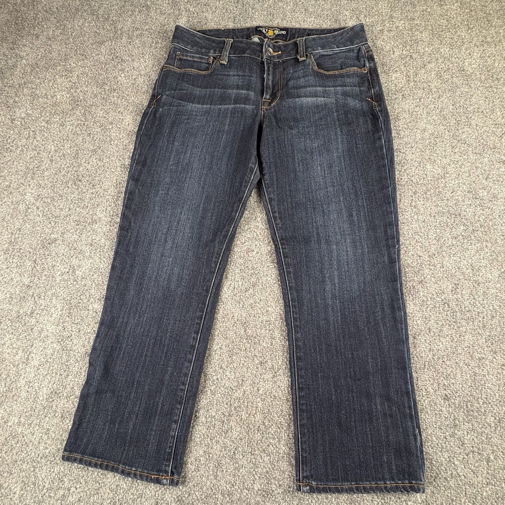Lucky Brand Lola Ankle Crop Jeans Women's 10/30 Blue Boho Western‎ Minimalist